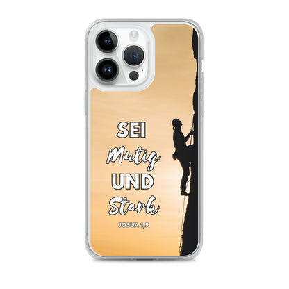 Sei mutig und stark Klettern iPhone-Hülle