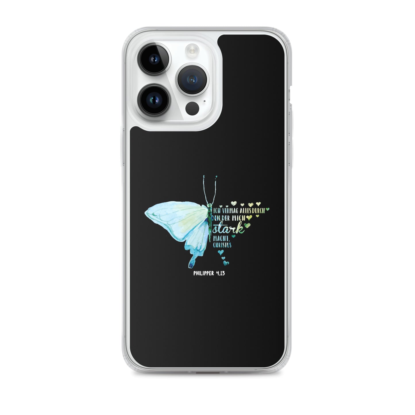 Philipper 4,13 Schmetterling Ich vermag alles durch Christus iPhone-Hülle