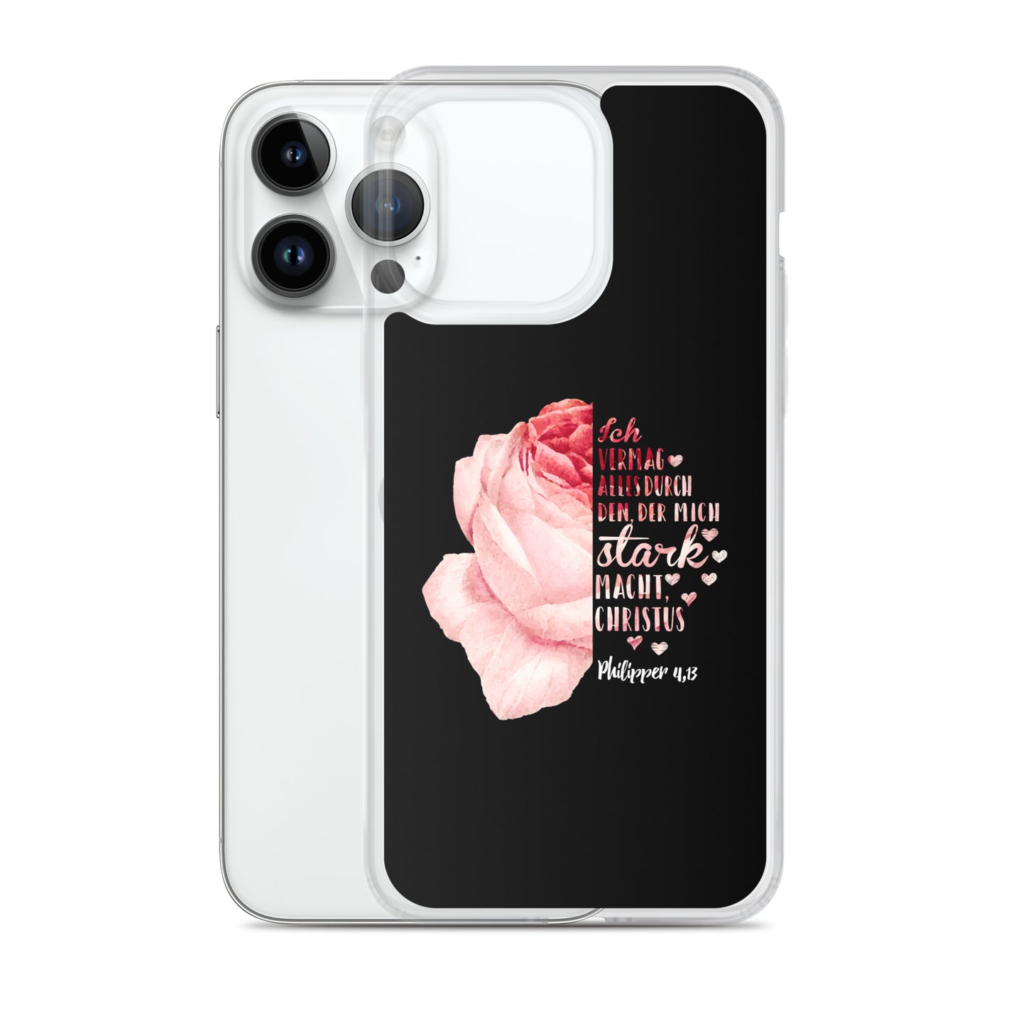 Philipper 4,13 Rose Ich vermag alles durch Christus iPhone-Hülle