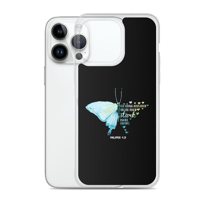 Philipper 4,13 Schmetterling Ich vermag alles durch Christus iPhone-Hülle