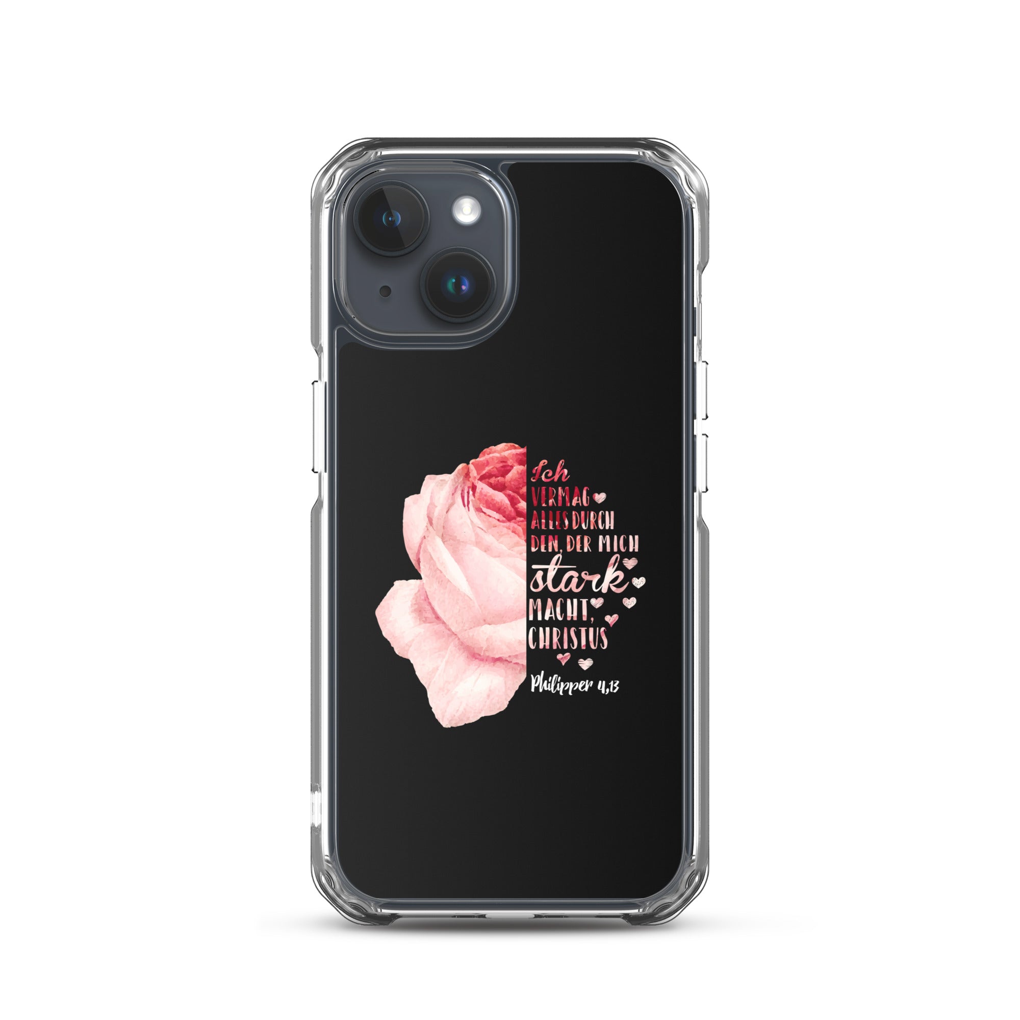 Philipper 4,13 Rose Ich vermag alles durch Christus iPhone-Hülle