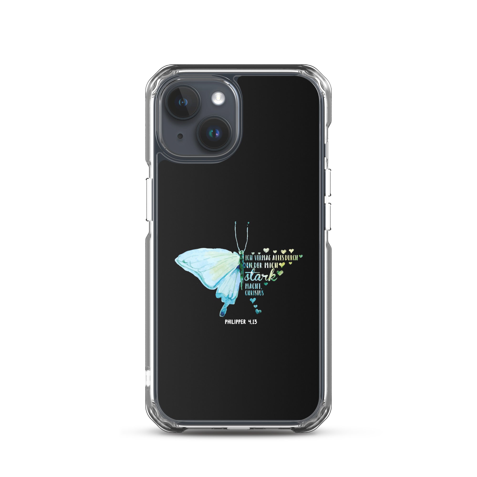Philipper 4,13 Schmetterling Ich vermag alles durch Christus iPhone-Hülle