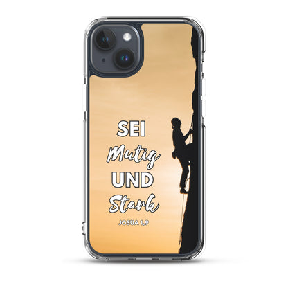 Sei mutig und stark Klettern iPhone-Hülle