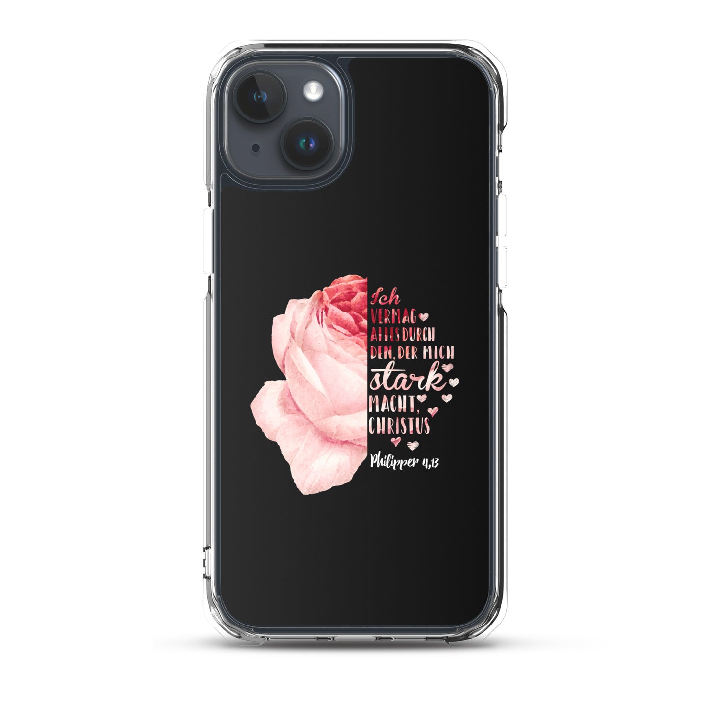 Philipper 4,13 Rose Ich vermag alles durch Christus iPhone-Hülle