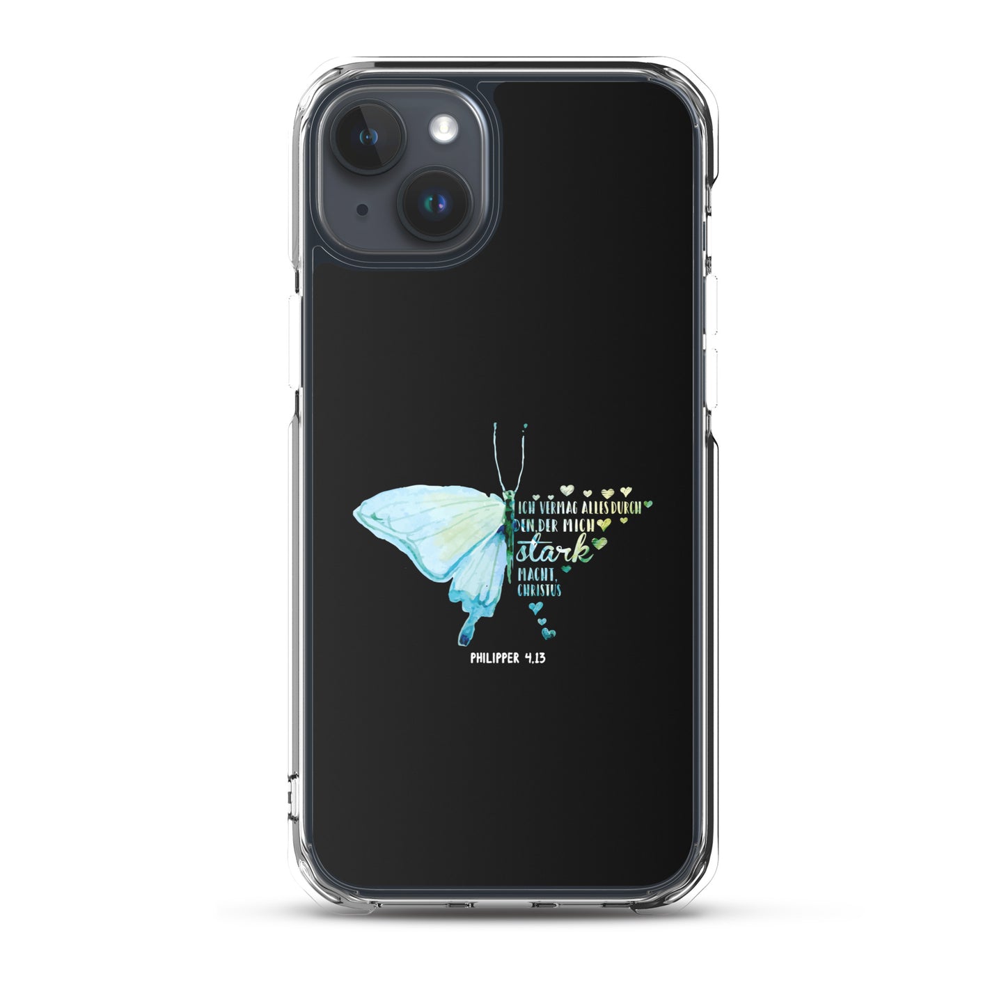 Philipper 4,13 Schmetterling Ich vermag alles durch Christus iPhone-Hülle