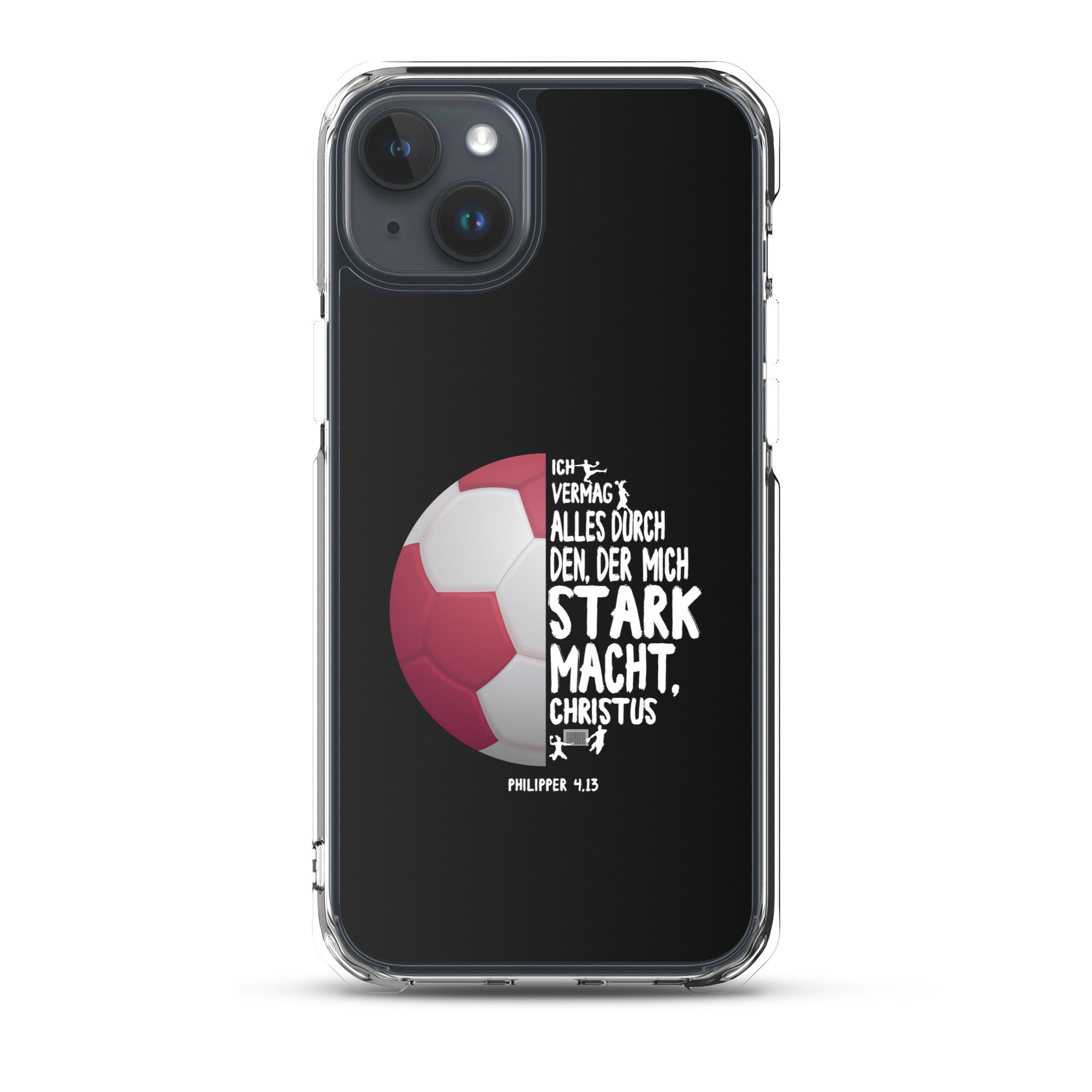 Philipper 4,13 Fußball Ich vermag alles durch Christus iPhone-Hülle