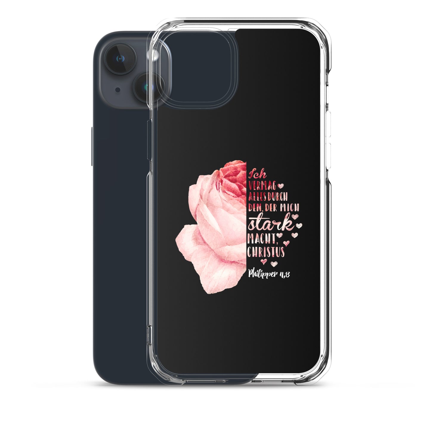 Philipper 4,13 Rose Ich vermag alles durch Christus iPhone-Hülle