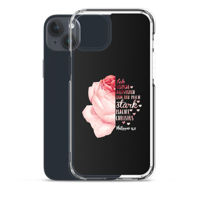 Philipper 4,13 Rose Ich vermag alles durch Christus iPhone-Hülle