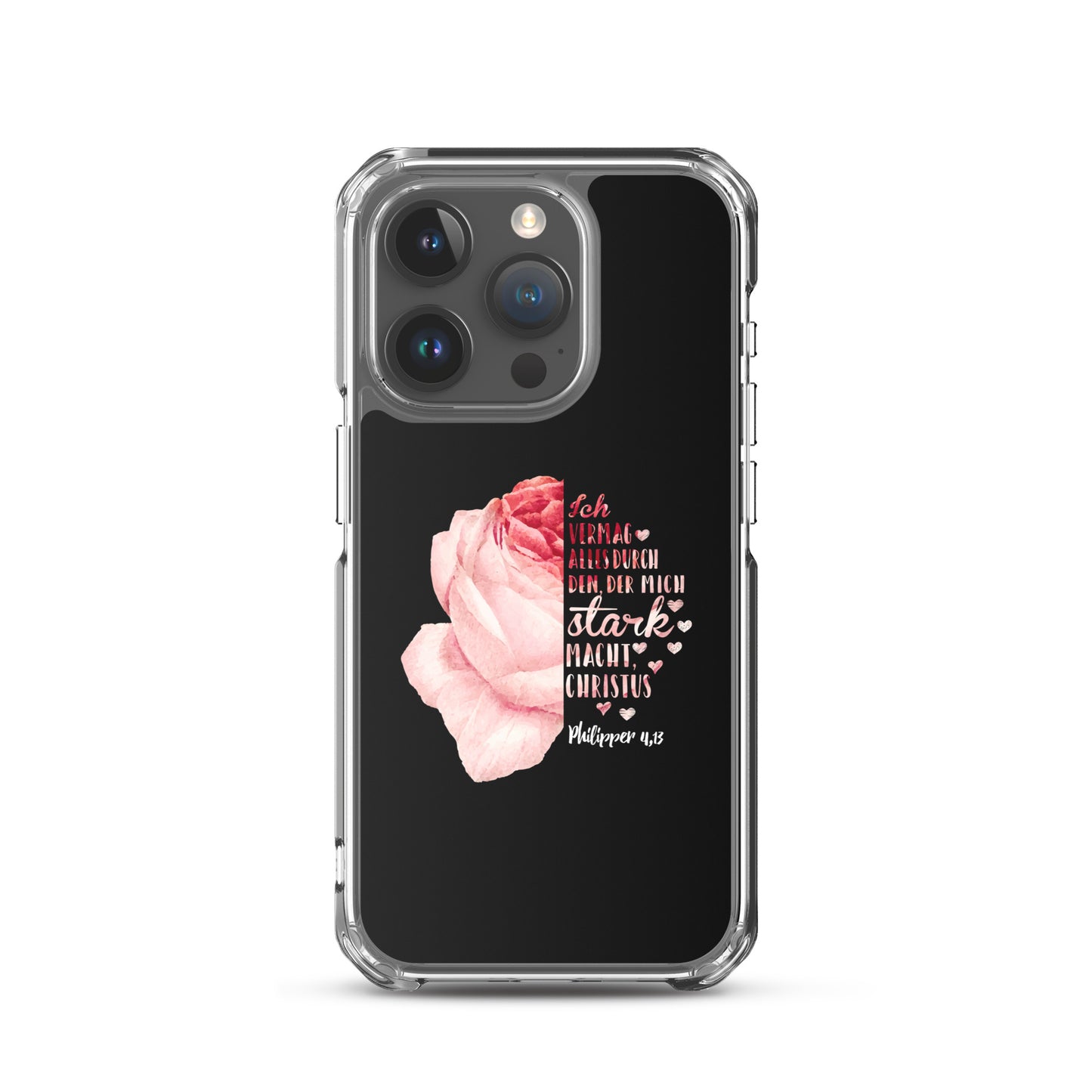 Philipper 4,13 Rose Ich vermag alles durch Christus iPhone-Hülle