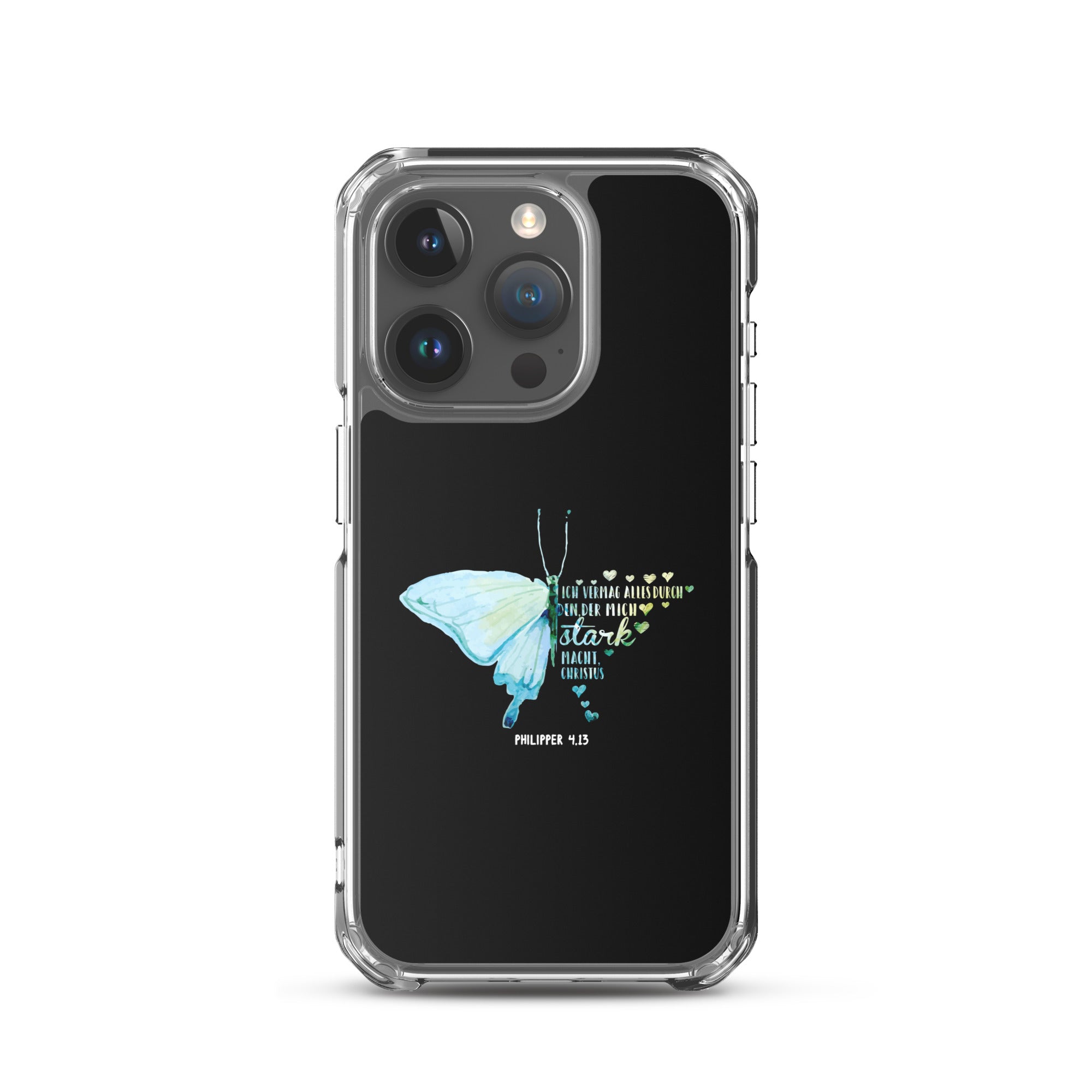 Philipper 4,13 Schmetterling Ich vermag alles durch Christus iPhone-Hülle