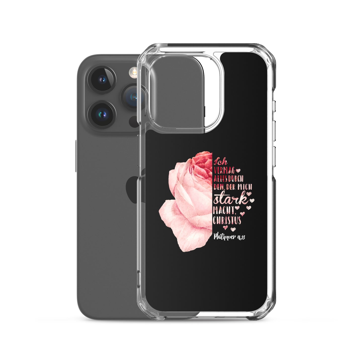 Philipper 4,13 Rose Ich vermag alles durch Christus iPhone-Hülle