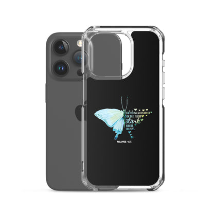 Philipper 4,13 Schmetterling Ich vermag alles durch Christus iPhone-Hülle