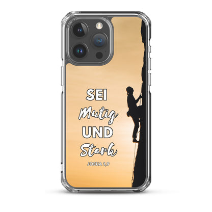 Sei mutig und stark Klettern iPhone-Hülle