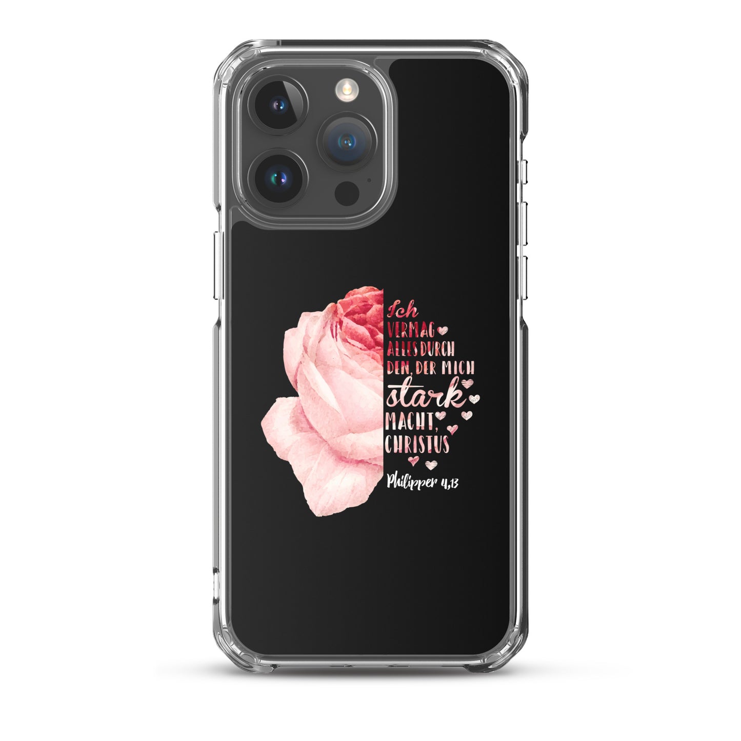 Philipper 4,13 Rose Ich vermag alles durch Christus iPhone-Hülle