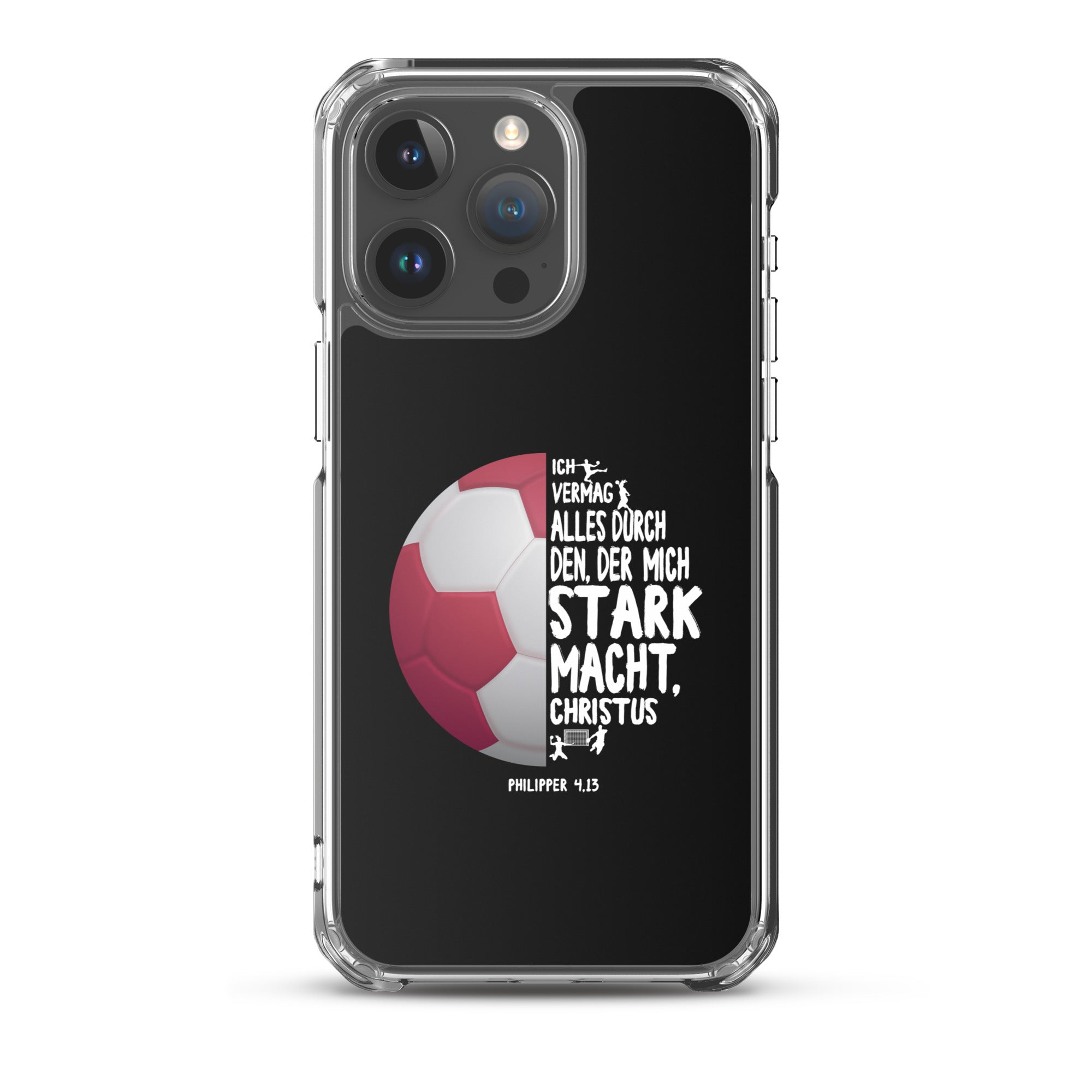 Philipper 4,13 Fußball Ich vermag alles durch Christus iPhone-Hülle