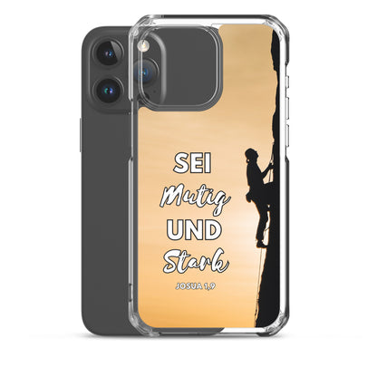 Sei mutig und stark Klettern iPhone-Hülle