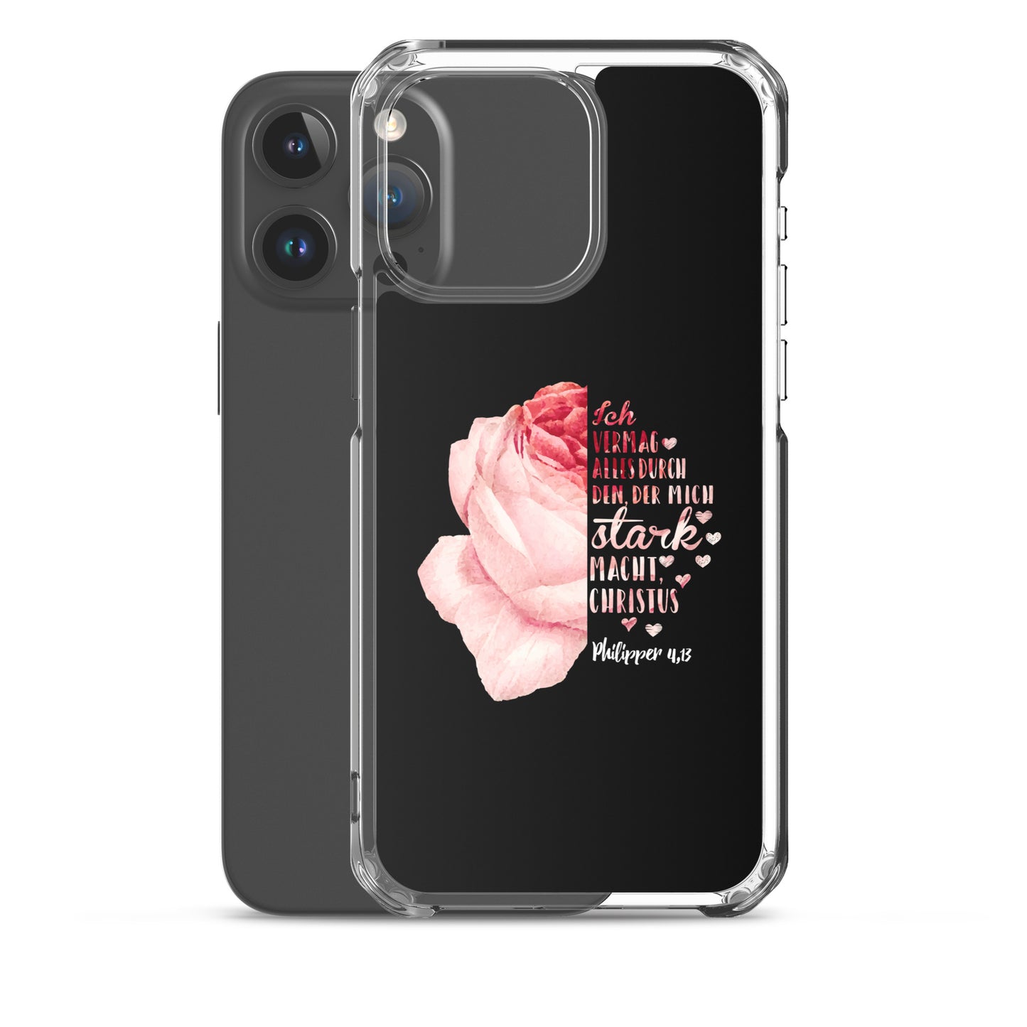 Philipper 4,13 Rose Ich vermag alles durch Christus iPhone-Hülle