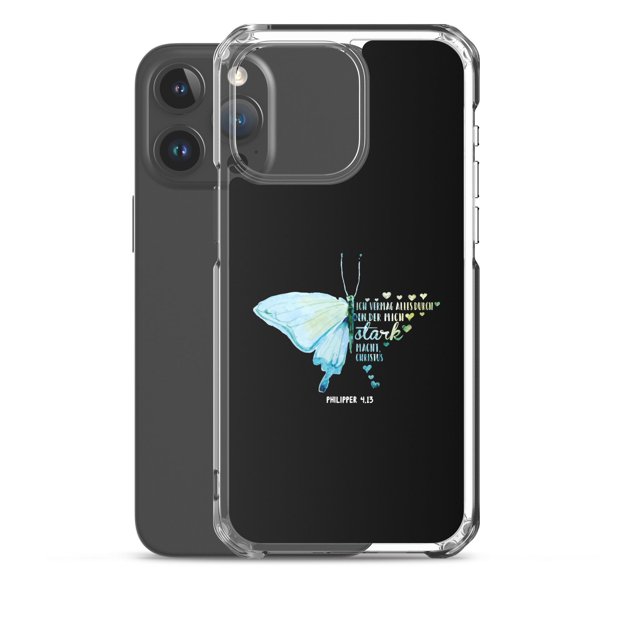 Philipper 4,13 Schmetterling Ich vermag alles durch Christus iPhone-Hülle