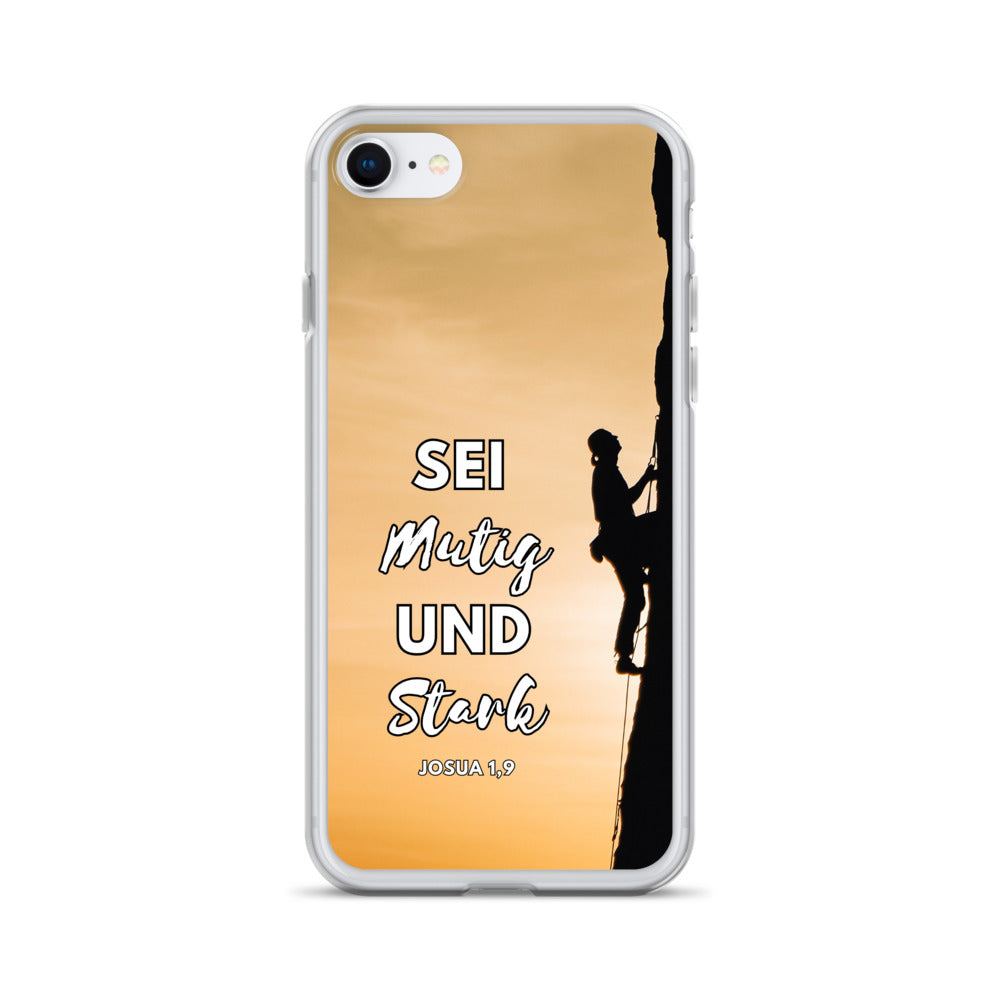 Sei mutig und stark Klettern iPhone-Hülle