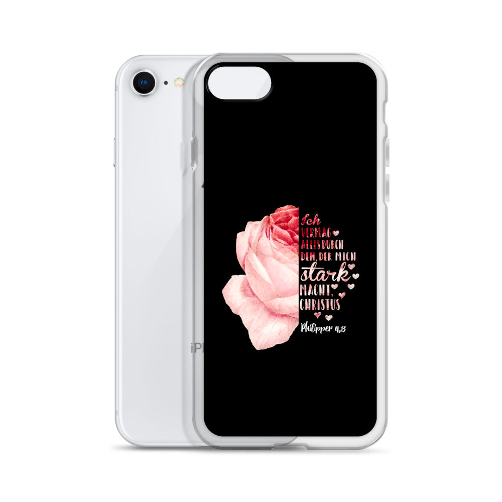Philipper 4,13 Rose Ich vermag alles durch Christus iPhone-Hülle