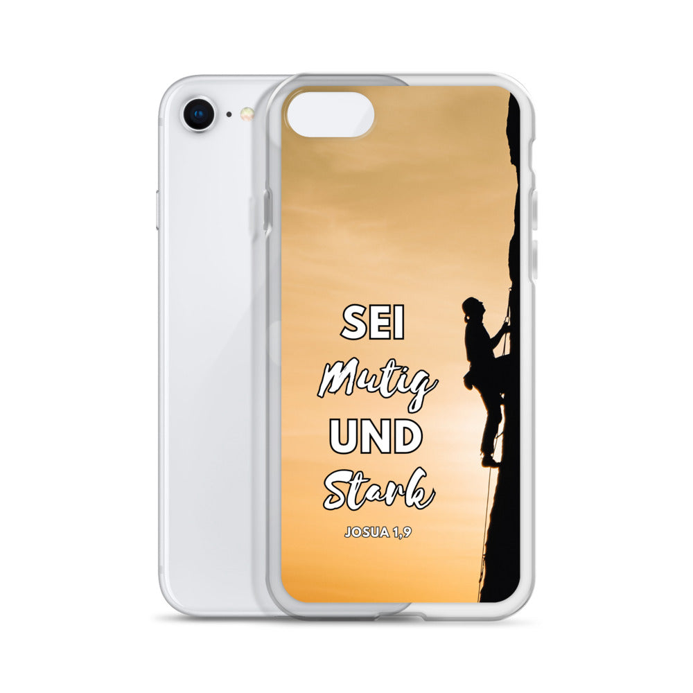 Sei mutig und stark Klettern iPhone-Hülle
