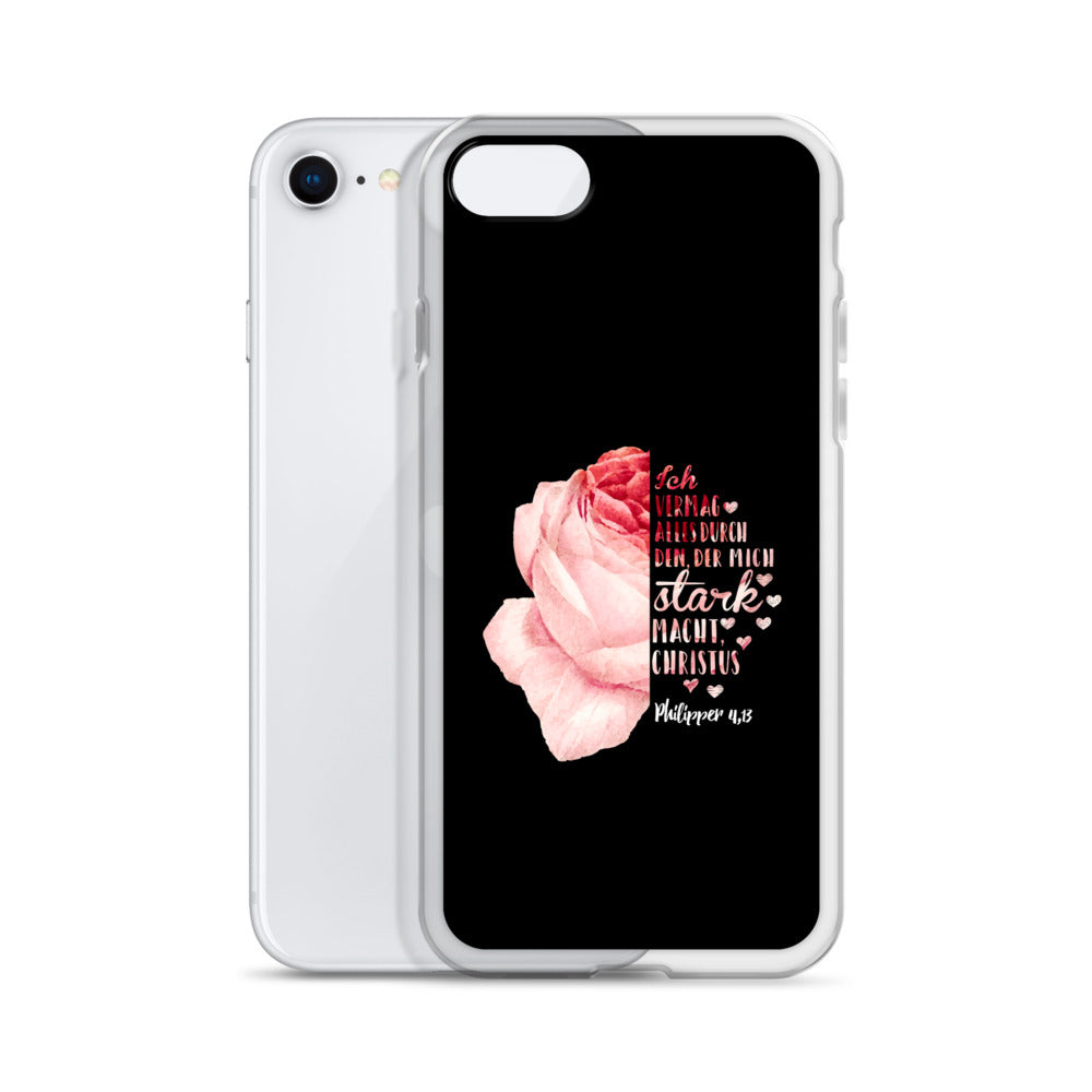 Philipper 4,13 Rose Ich vermag alles durch Christus iPhone-Hülle