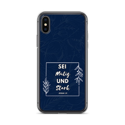 Sei mutig und stark Josua 1,9 iPhone-Hülle