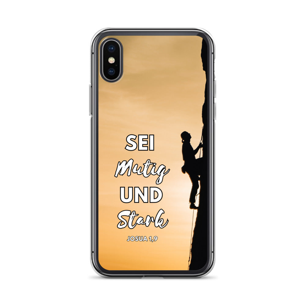 Sei mutig und stark Klettern iPhone-Hülle