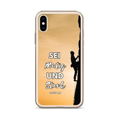 Sei mutig und stark Klettern iPhone-Hülle