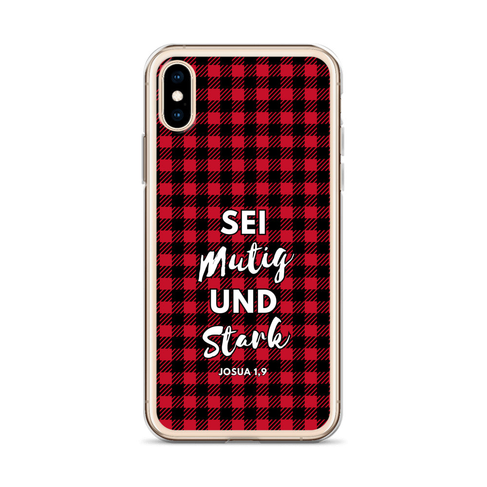 Sei mutig und stark Josua 1,9 iPhone-Hülle