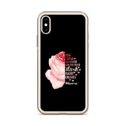 Philipper 4,13 Rose Ich vermag alles durch Christus iPhone-Hülle