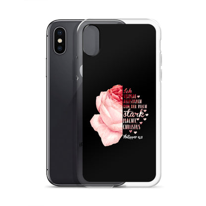 Philipper 4,13 Rose Ich vermag alles durch Christus iPhone-Hülle
