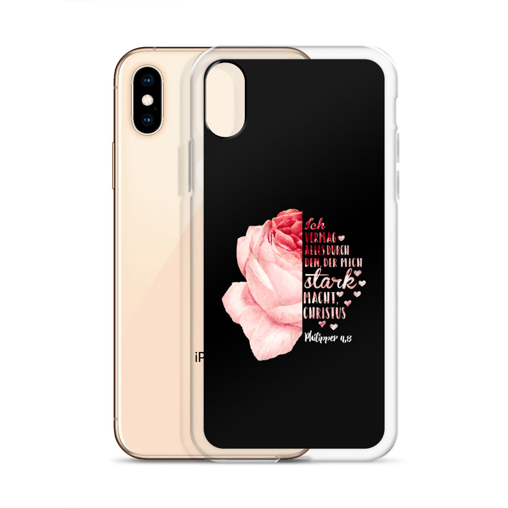 Philipper 4,13 Rose Ich vermag alles durch Christus iPhone-Hülle