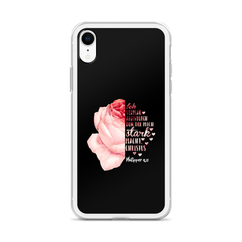 Philipper 4,13 Rose Ich vermag alles durch Christus iPhone-Hülle