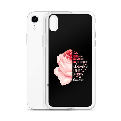 Philipper 4,13 Rose Ich vermag alles durch Christus iPhone-Hülle
