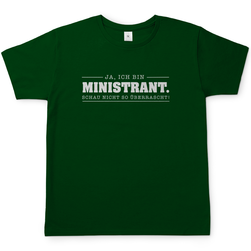 Ja, ich bin Ministrant Schau nicht so überrascht christliches Herren T-Shirt