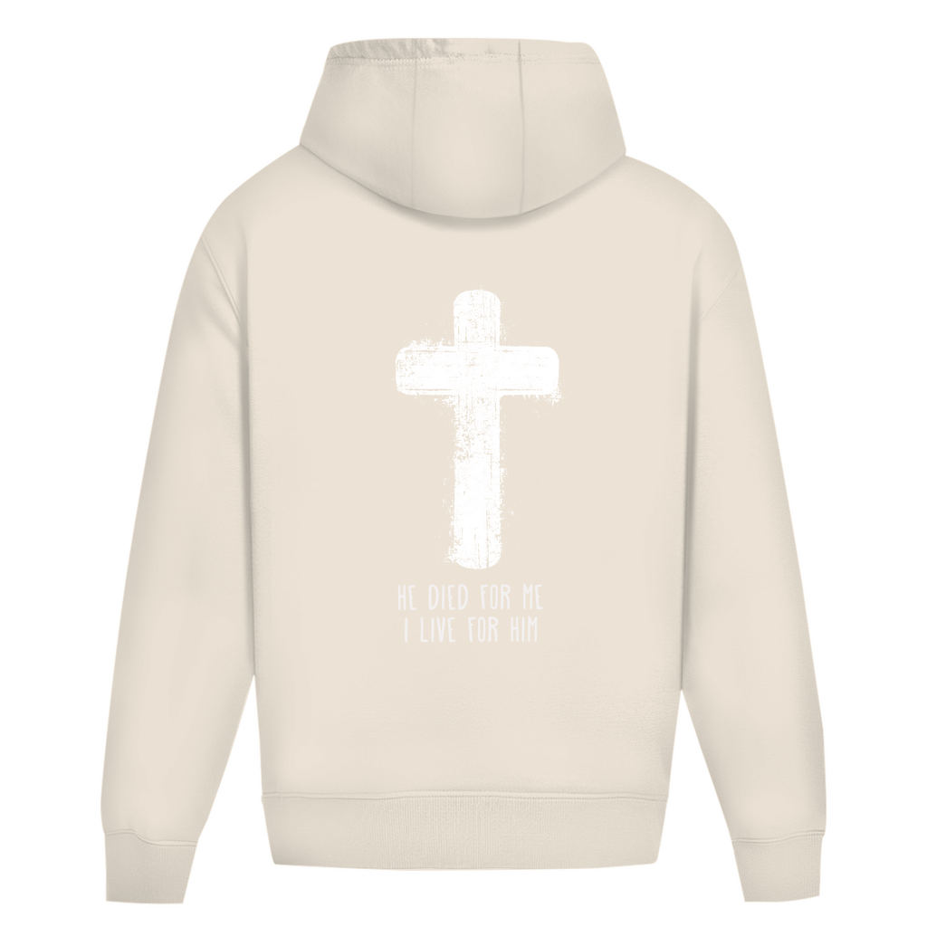 Oversize Hoodie Ohne Kordel Cross Front