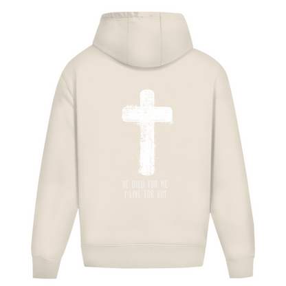 Oversize Hoodie Ohne Kordel Cross Front