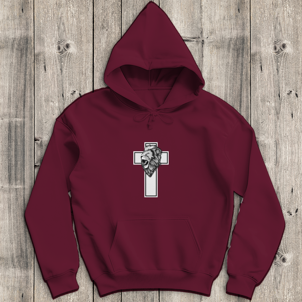 Löwenkreuz - Christlicher Herren Hoodie