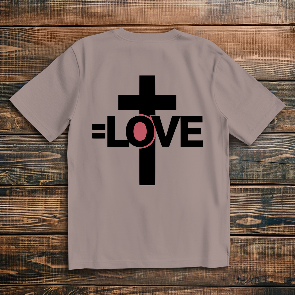 Cross = Love - Oversize Backprint T-Shirt