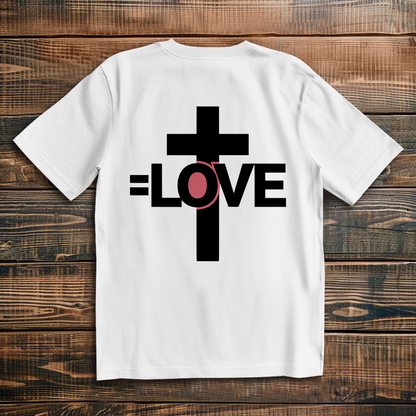 Cross = Love - Oversize Backprint T-Shirt