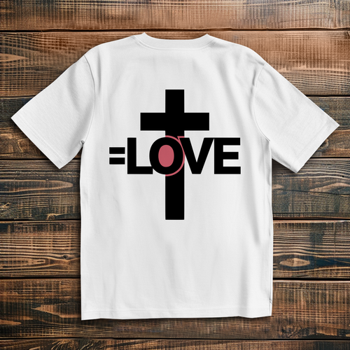 Cross = Love - Oversize Backprint T-Shirt
