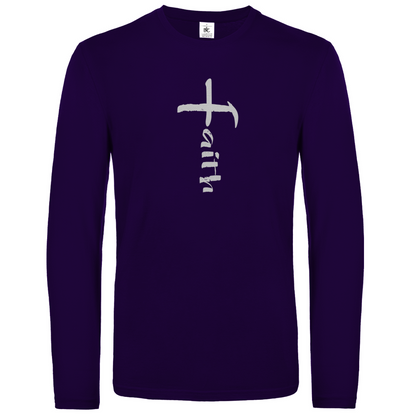 Faith Kreuz christliches Unisex Langarmshirt