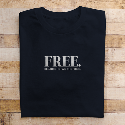 Free because he paid the price - christliches Herren T-Shirt