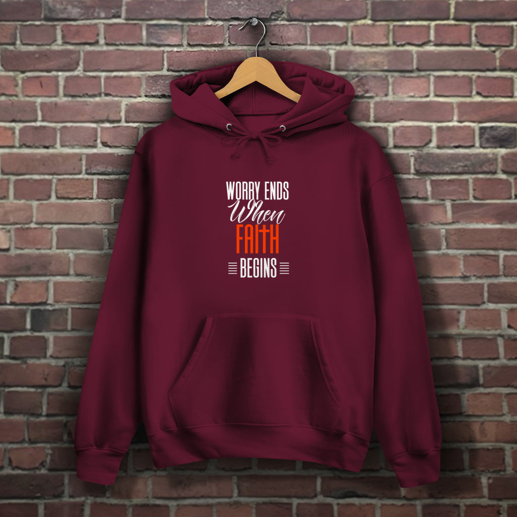 Worry Ends - Christlicher Damen Hoodie