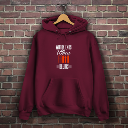 Worry Ends - Christlicher Damen Hoodie