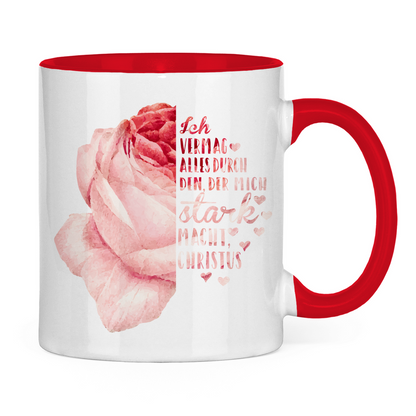 Tasse zweifarbig Jesus Kreuz Logo