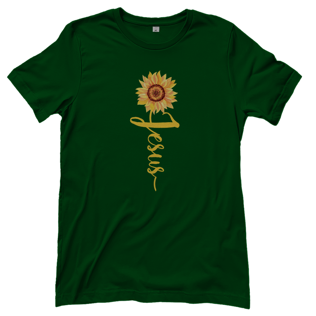 Jesus Sonnenblume christliches Damen T-Shirt