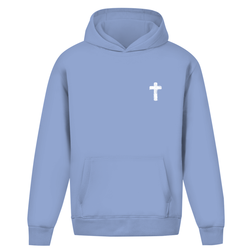 Oversize Hoodie Ohne Kordel Cross Front