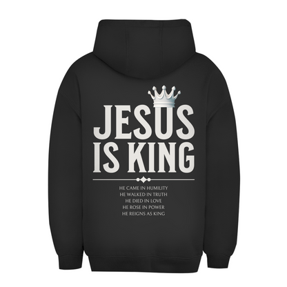 Jesus is King - christlicher Unisex Oversize Hoodie
